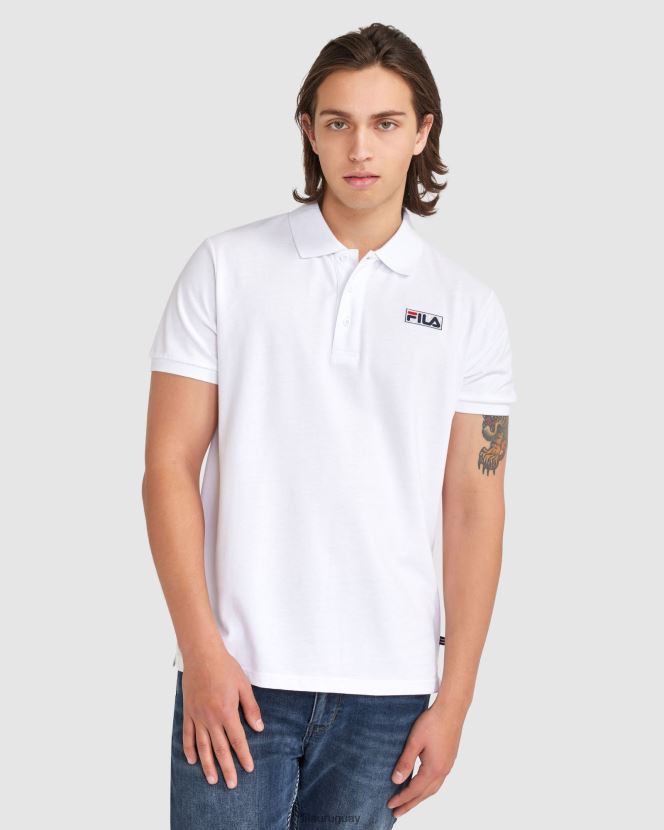 blanco FILA polo asher hombre fila blanco 6L8PR22375