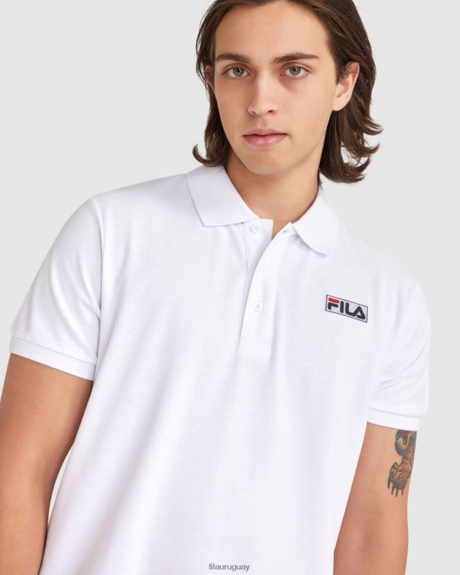 blanco FILA polo asher hombre fila blanco 6L8PR22375