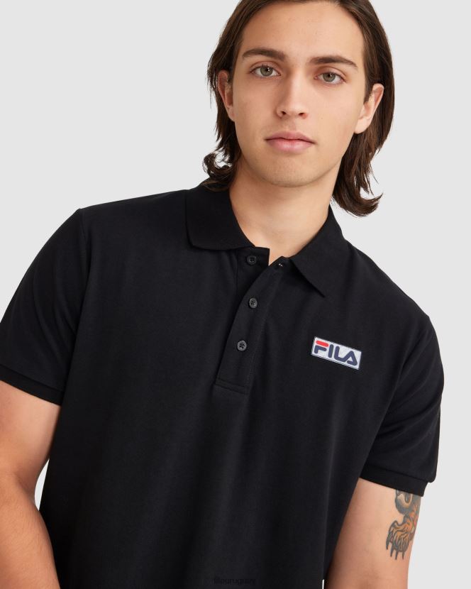 negro FILA polo fila asher hombre negro 6L8PR22367