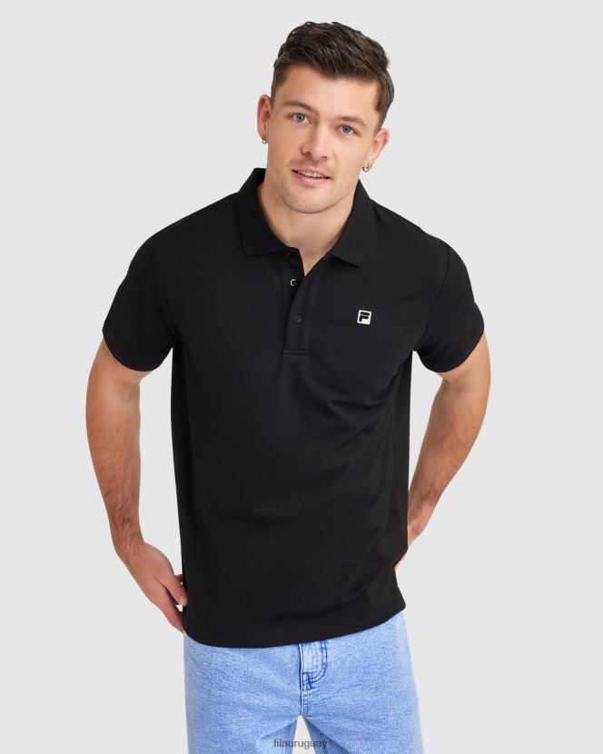 negro FILA polo fila hombre negro 6L8PR22343