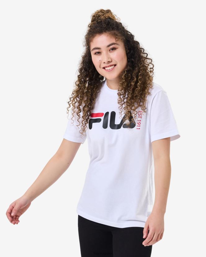 blanco FILA camiseta fila blanca unisex london 6L8PR22584