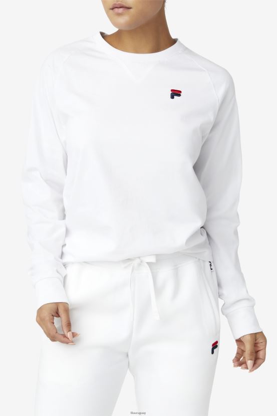 blanco FILA camiseta fila flynn blanca manga larga 6L8PR2288