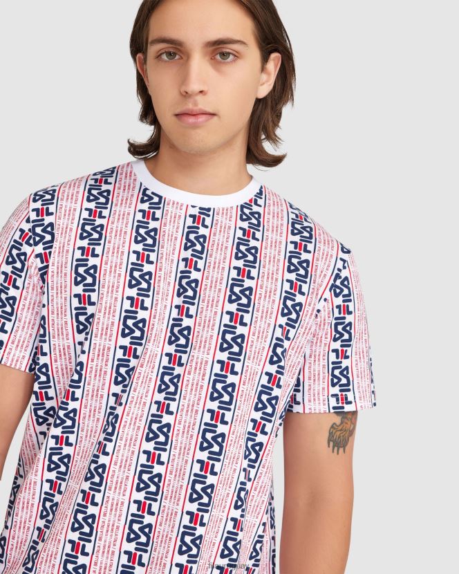 blanco FILA camiseta fila harrison blanca para hombre 6L8PR22380