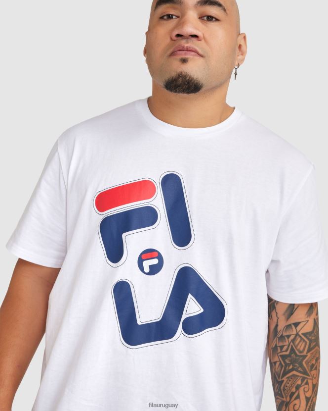 blanco FILA camiseta fila kiley plus hombre blanca 6L8PR22369