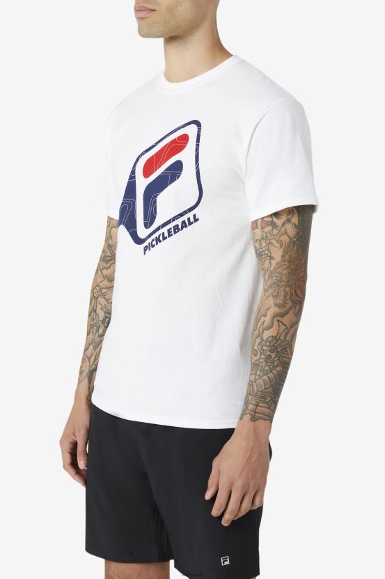 blanco FILA camiseta fila pickleball paddle blanca 6L8PR21114