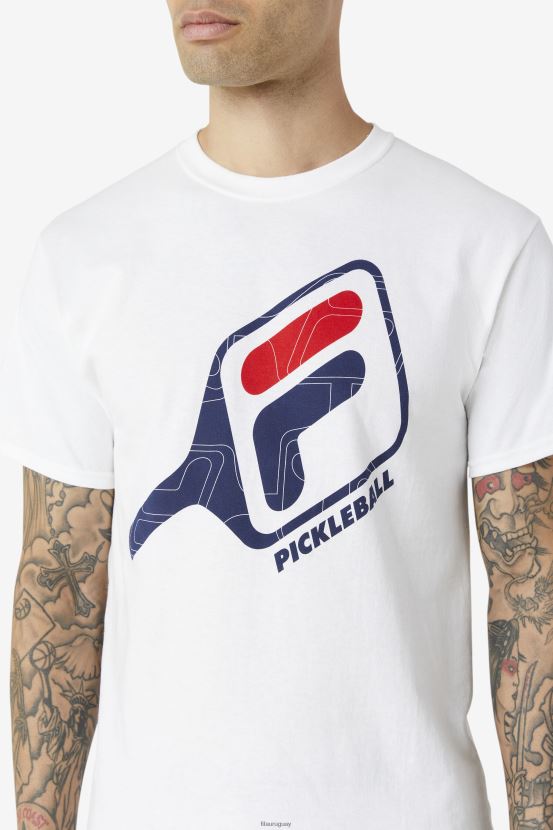 blanco FILA camiseta fila pickleball paddle blanca 6L8PR21114