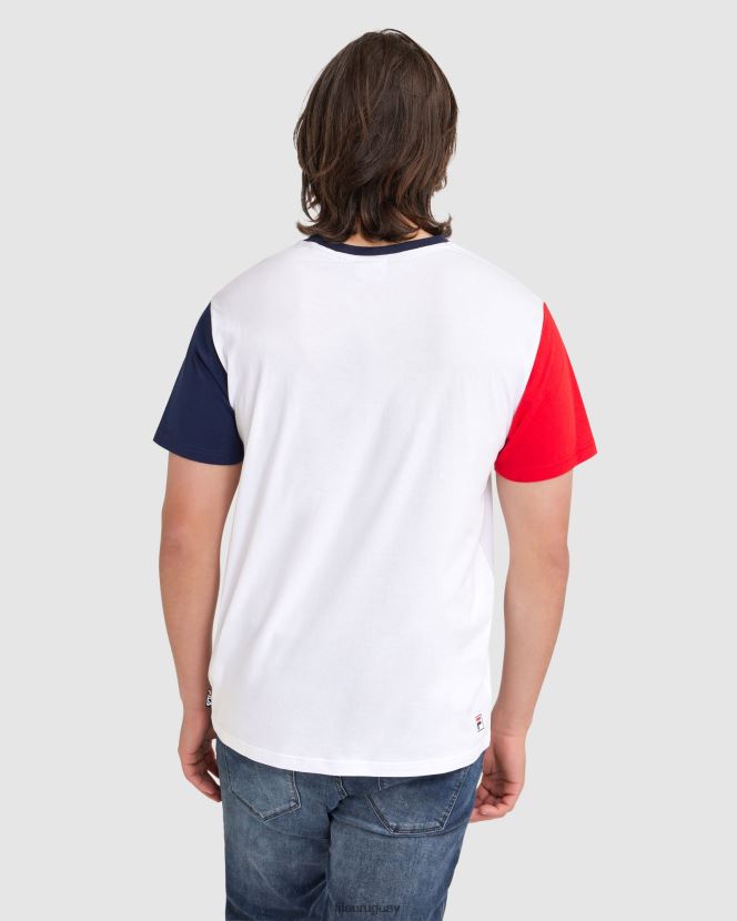 blanco FILA camiseta lennox hombre fila blanca 6L8PR22378