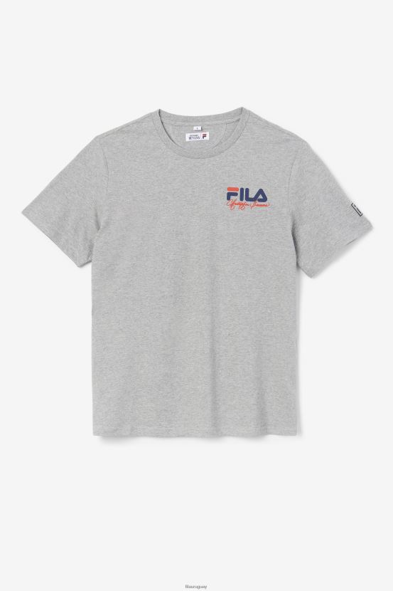 cuero gris FILA camiseta fila bevans park gris jaspeado 6L8PR2390