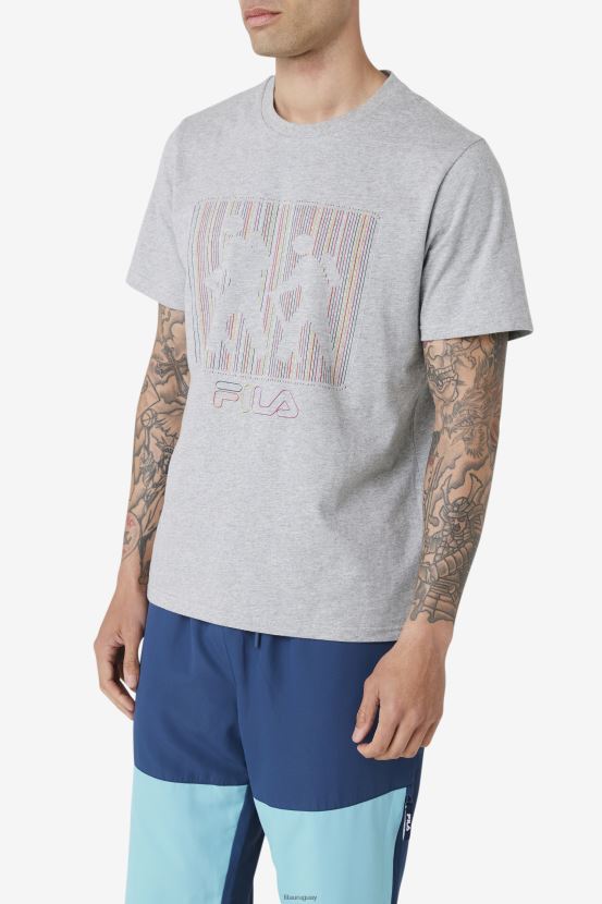 cuero gris FILA camiseta fila visuri gris jaspeado 6L8PR2315