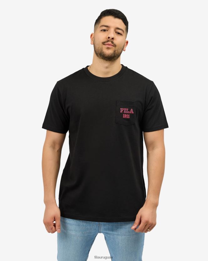 negro FILA camiseta fila antonio negra 6L8PR22557