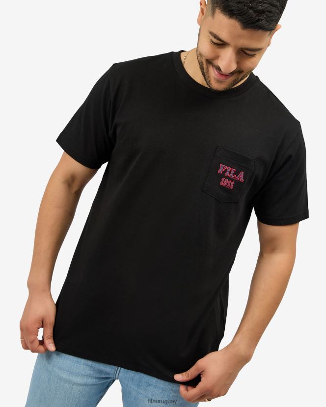 negro FILA camiseta fila antonio negra 6L8PR22557