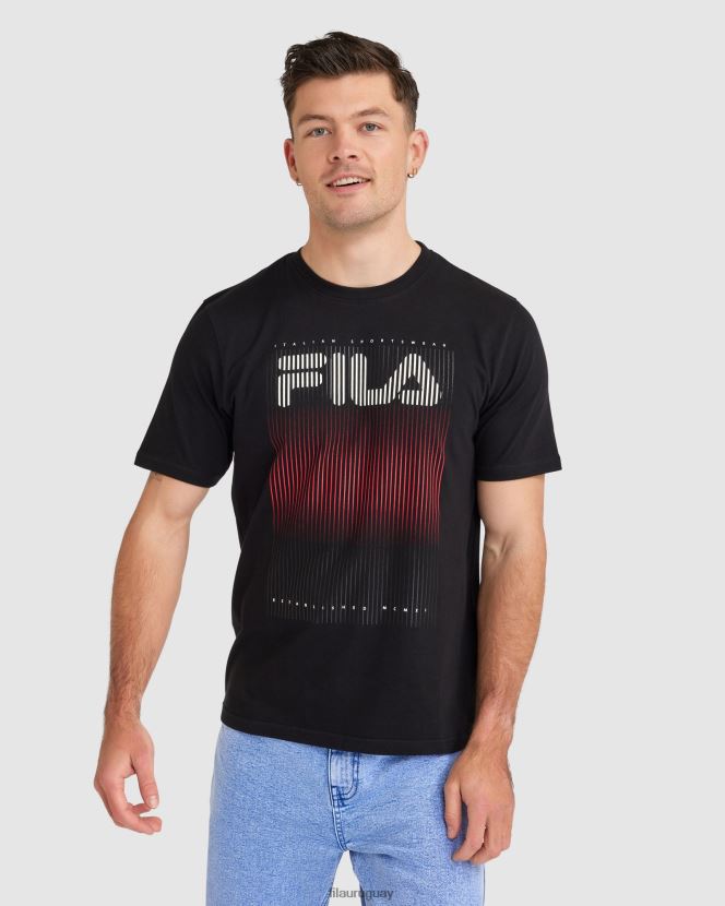 negro FILA camiseta fila cedrick negra para hombre 6L8PR22325