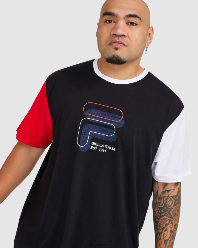 negro FILA camiseta fila lennox plus hombre negra 6L8PR22363