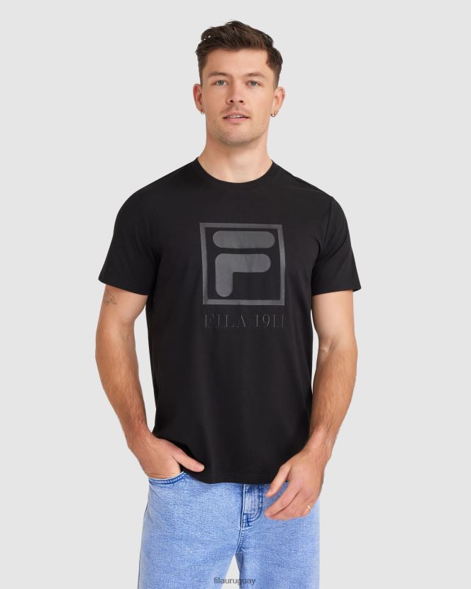 negro FILA camiseta fila sahand negra para hombre 6L8PR22406