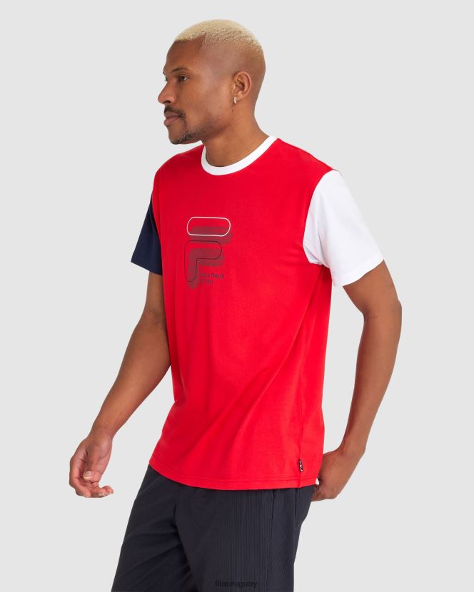 rojo FILA camiseta fila lennox roja para hombre 6L8PR22368