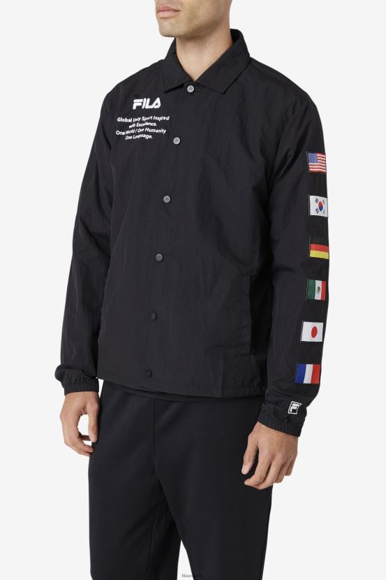 blanco negro FILA chaqueta caquga fila negro/blanco 6L8PR2878