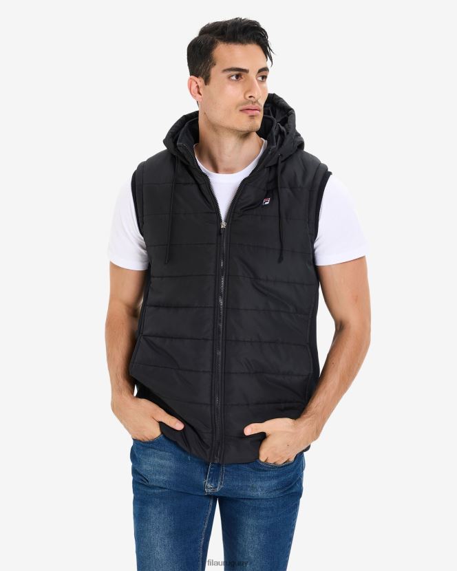 negro FILA chaleco fila julio puff negro para hombre 6L8PR22649