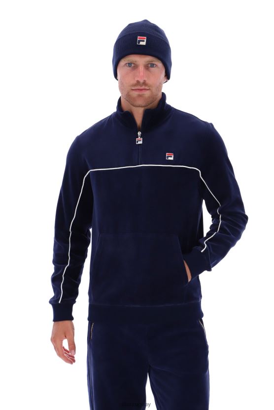 FILA fila duke velour 1/4 cremallera con ribetes 6L8PR23247