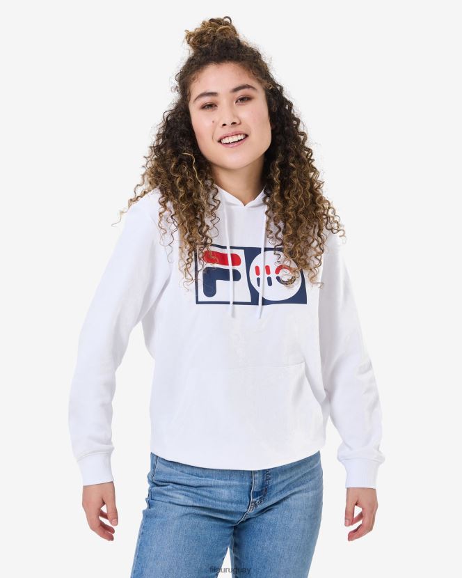 blanco FILA capucha fila unisex aniversario blanca 6L8PR22619