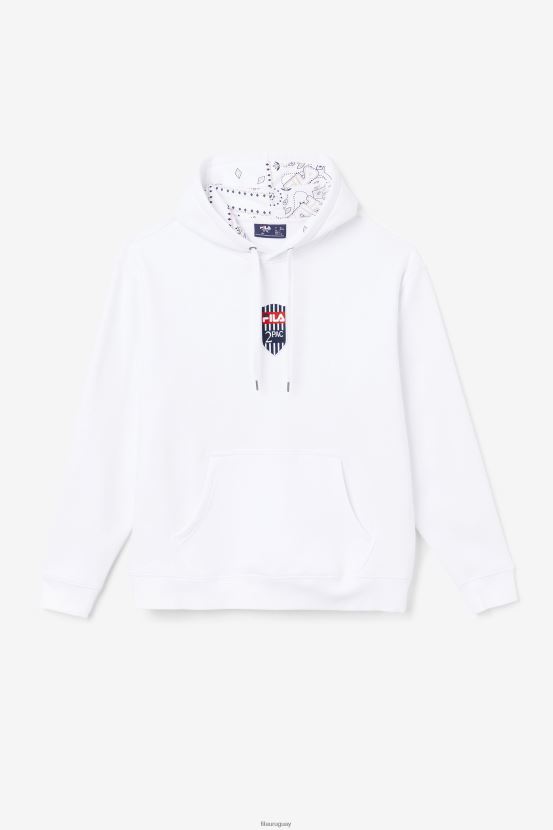 blanco FILA sudadera fila 2pac blanca con parche 6L8PR2477