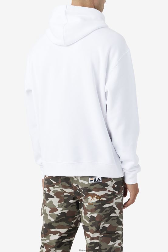 blanco FILA sudadera fila 2pac blanca con parche 6L8PR2477