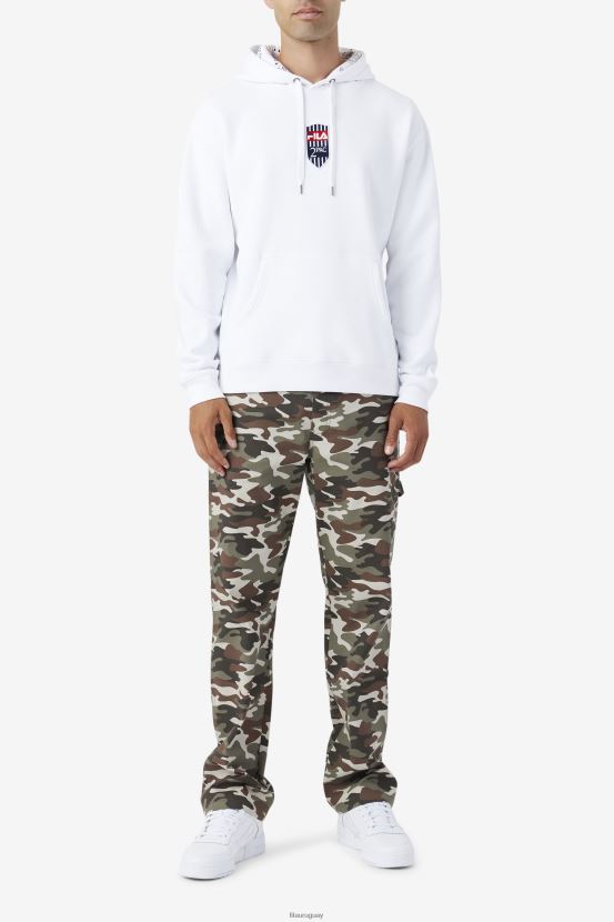 blanco FILA sudadera fila 2pac blanca con parche 6L8PR2477