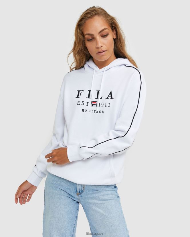 blanco FILA sudadera fila unisex blanca 6L8PR22442