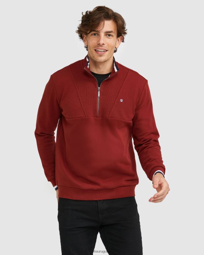 ladrillo FILA insignia de hombre qtr zip fila brick 6L8PR22642