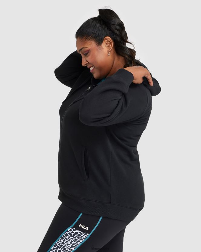 negro FILA fila rebecca zip thru negras para mujer 6L8PR22862