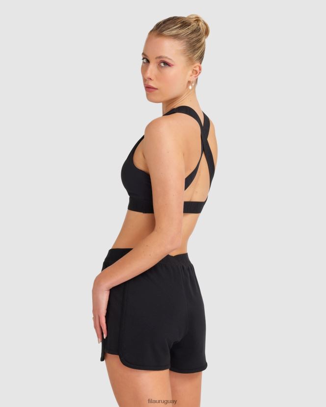 negro FILA fila spencer crop top mujer negro 6L8PR22819