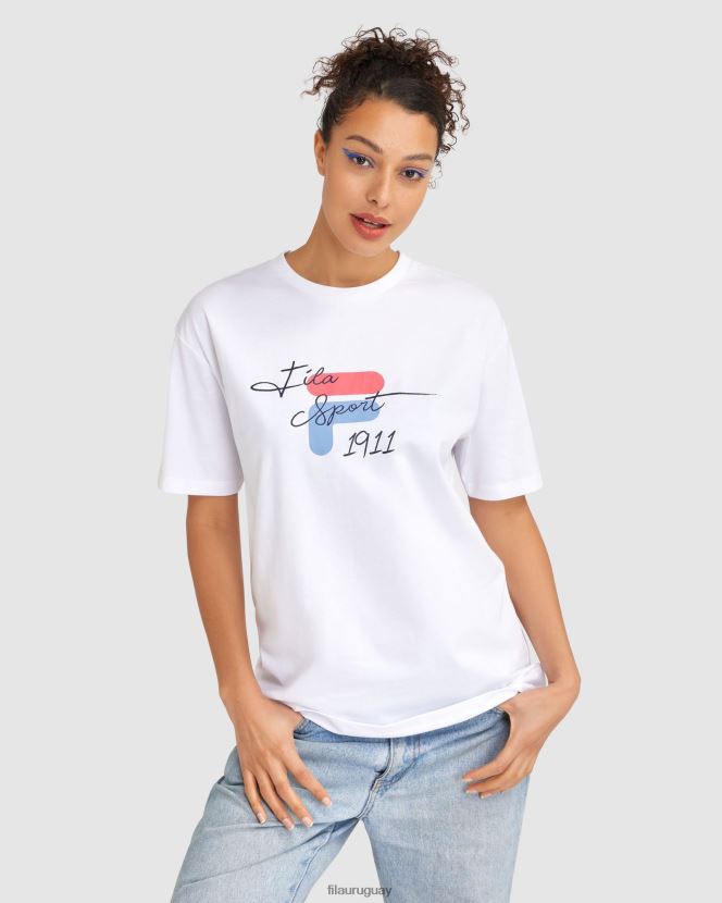 blanco FILA camiseta cinzia mujer blanca fila 6L8PR22837