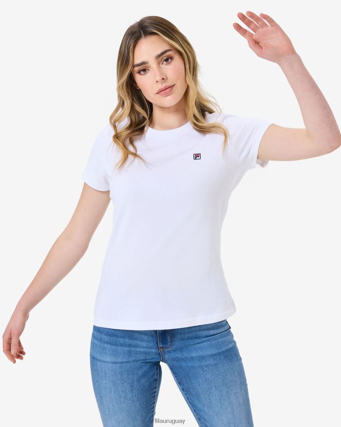 blanco FILA camiseta fila blanca volara badge 2.0 6L8PR22938