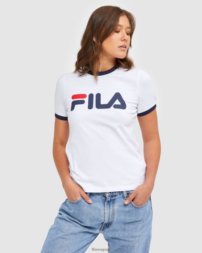 blanco FILA camiseta fila classic ringer blanca para mujer 6L8PR22901