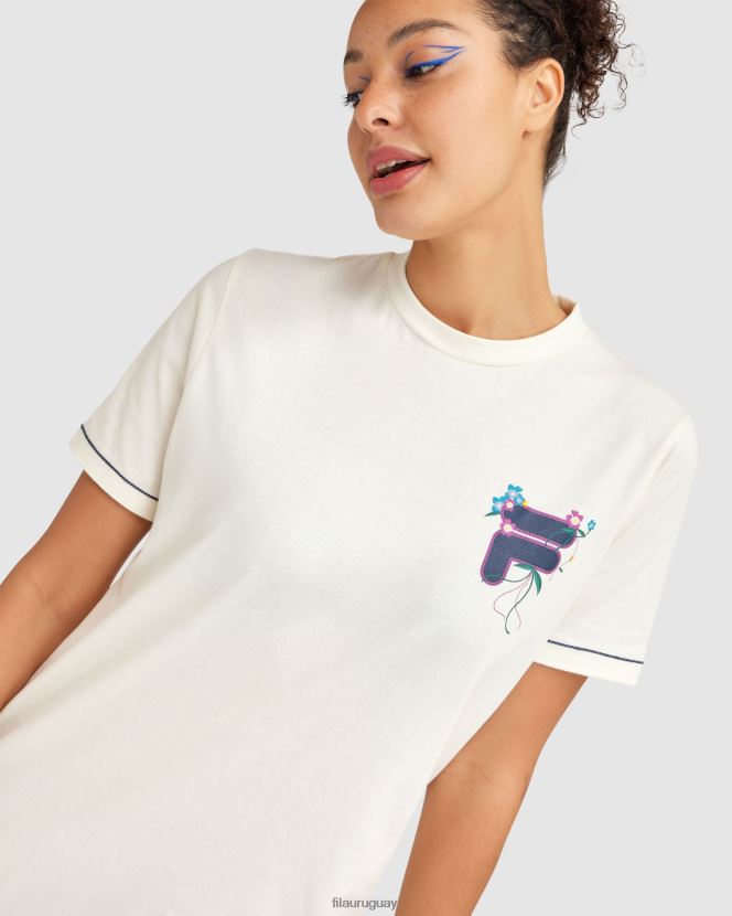 garceta FILA camiseta tally mujer fila egret 6L8PR22804
