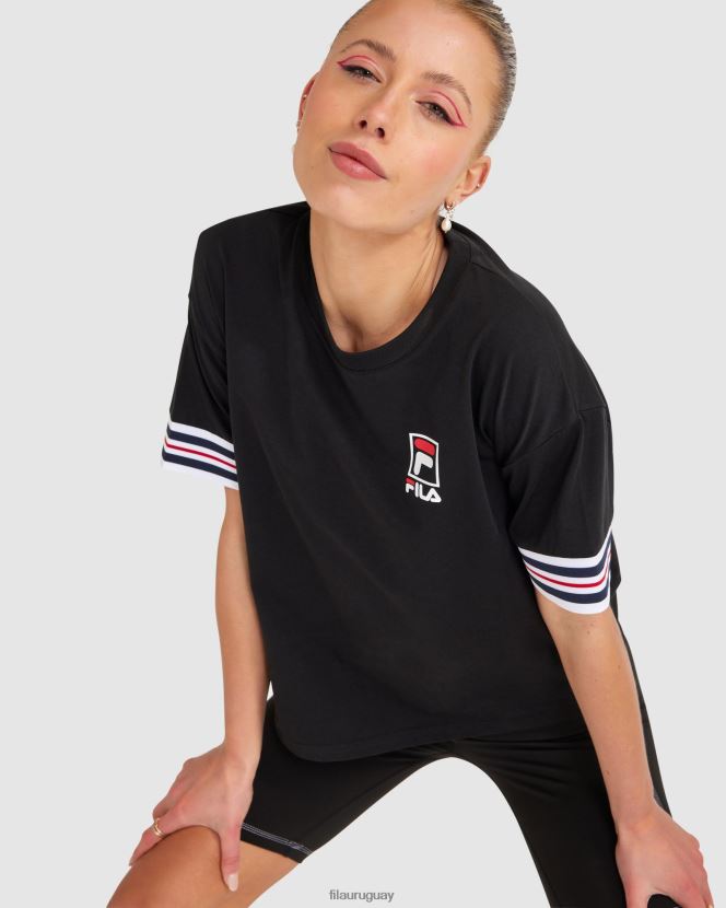 negro FILA camiseta fila chiara mujer negra 6L8PR22861