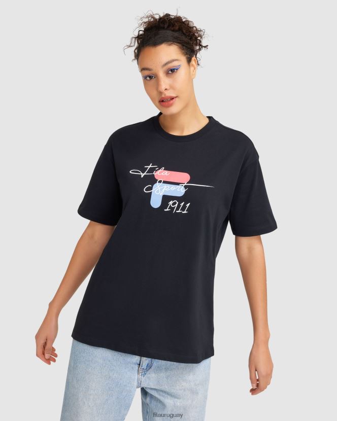 negro FILA camiseta fila cinzia mujer negra 6L8PR22839