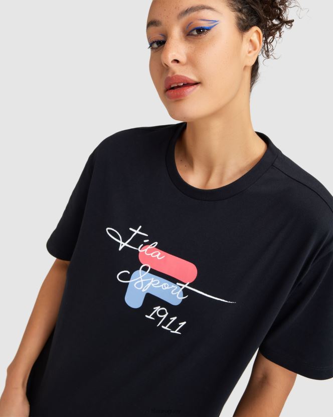 negro FILA camiseta fila cinzia mujer negra 6L8PR22839