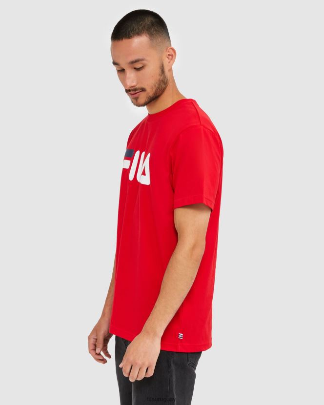 rojo FILA camiseta fila roja clásica unisex 6L8PR22440