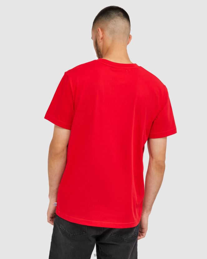 rojo FILA camiseta fila roja clásica unisex 6L8PR22440