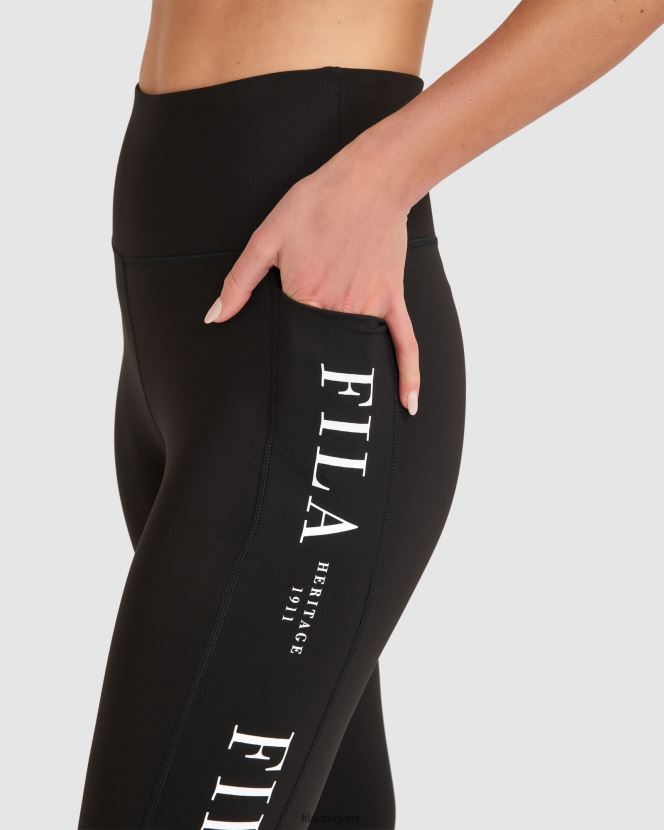 negro FILA mallas fila elektra negras para mujer 6L8PR22841