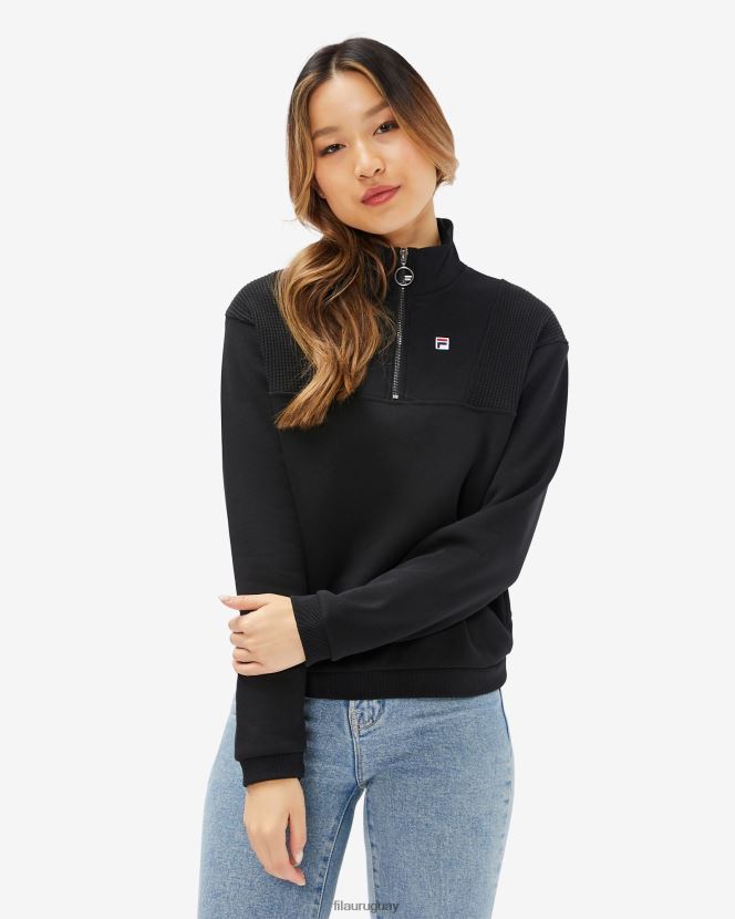 negro FILA insignia de mujer qtr zip fila negro 6L8PR22972