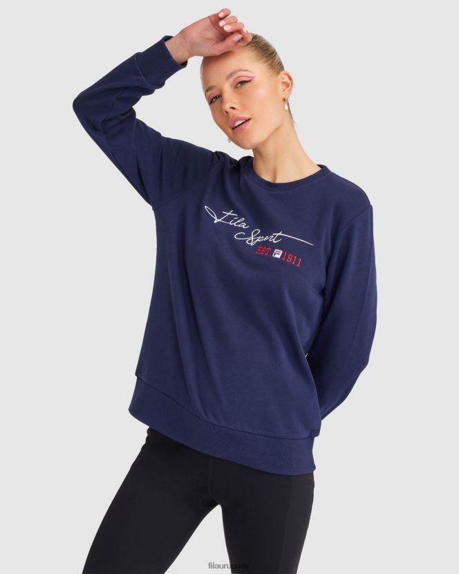 nueva marina FILA fila new navy mujer cinzia crew 6L8PR22830