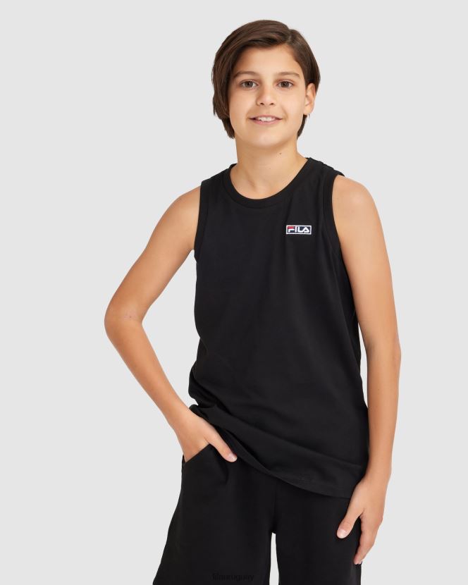 negro FILA camiseta fila parker negra para niños 6L8PR23075